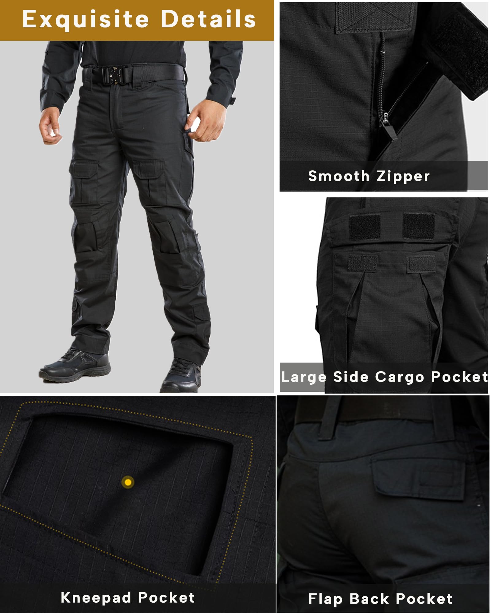 Mens Tactical Suit G2 Military Apparel Set Quick-Dry Hunting Paintball Gear Uniform Combat Shirt and Pants for Men Black XL