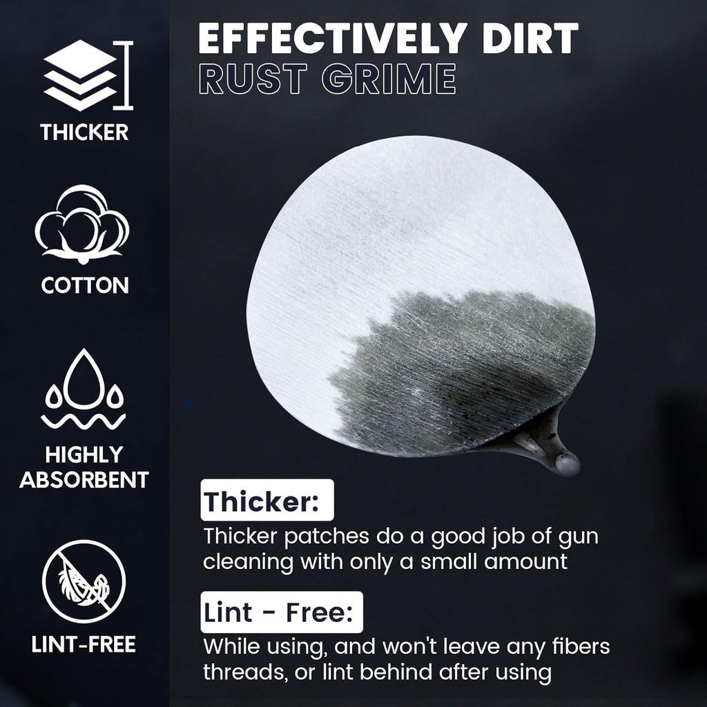 PINGMIC Gun Cleaning Kit - 1200/800/600PCS with Lint-Free Patches & Pointed Swabs | Fits Most Calibers