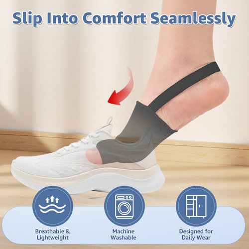 Kandaro Bunion Corrector 2-Pack for Women & Men – Big Toe Straightener Sleeve with Toe Separator, Relieves Hallux Valgus & Bunion Pain – Comfortable Day & Night Wear (Black)
