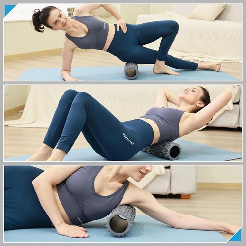 Foam Roller - 15-Inch Deep Tissue Massager for Muscle Relief & Myofascial Release | Gray