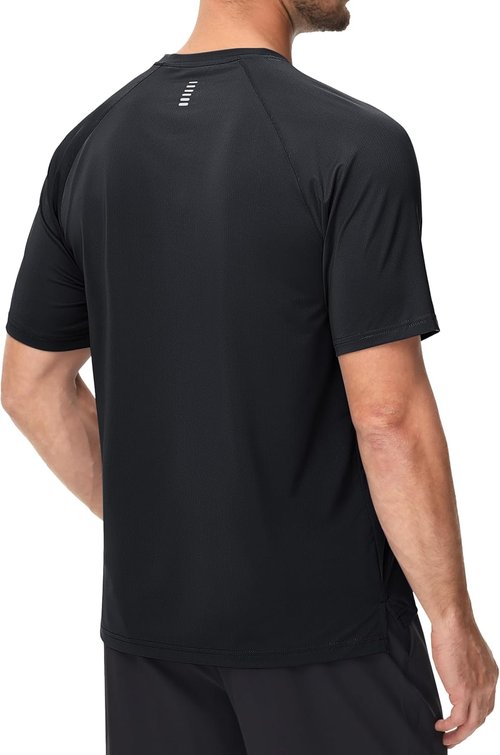 MAGCOMSEN Men's Athletic Dry Fit Shirt - Lightweight Mesh Short Sleeve for Performance & Hiking