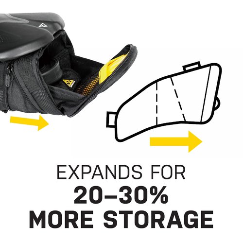Topeak Aero Wedge Pack, w/ Fixer F25, Medium , Black