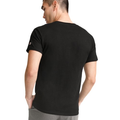 Champion mens Classic Jersey Tee Shirt, Black, Large US