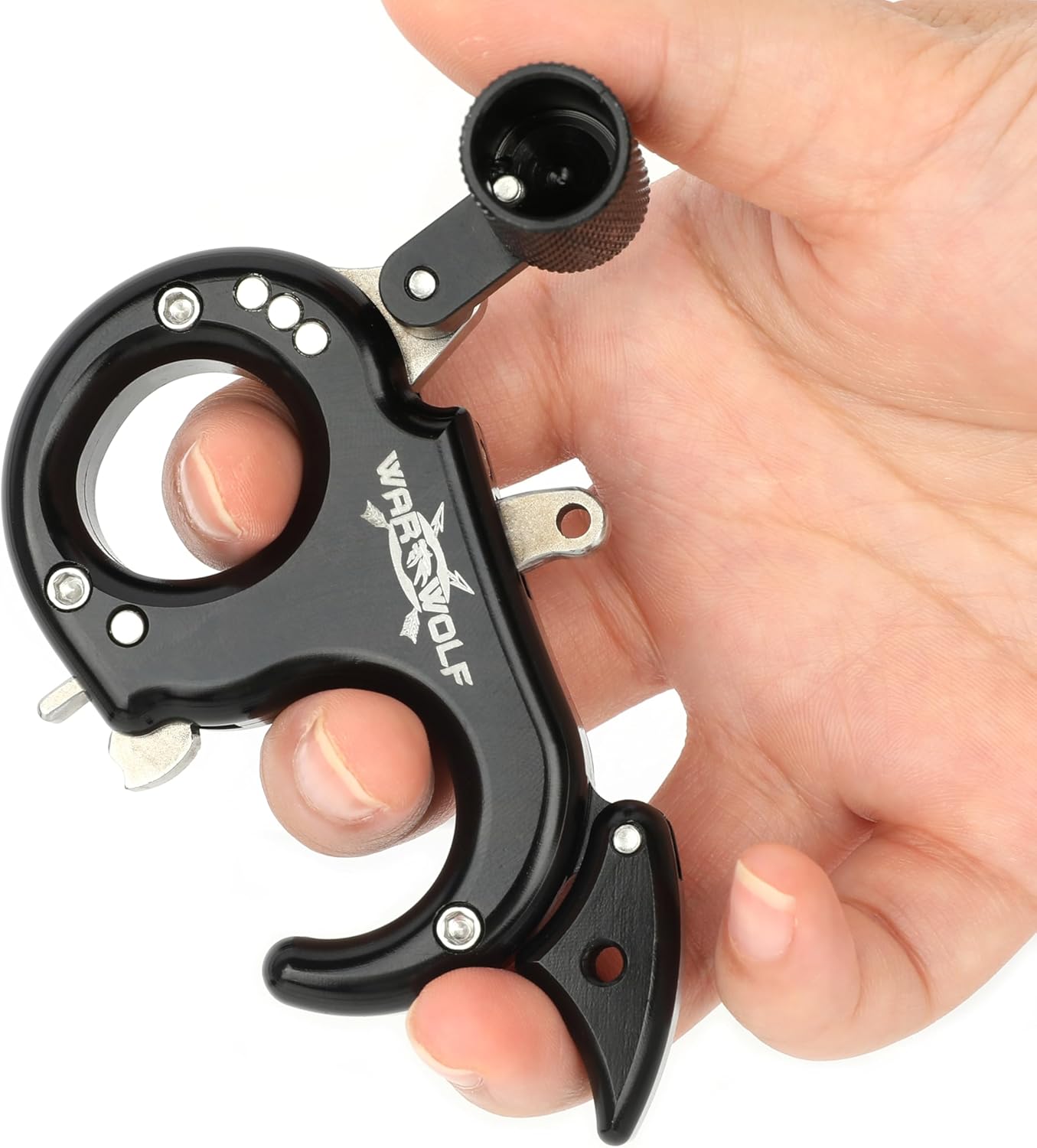 Skiennix Compound Bow Release - Adjustable 2/3 Fingers Thumb Trigger for Left/Right Handed Use