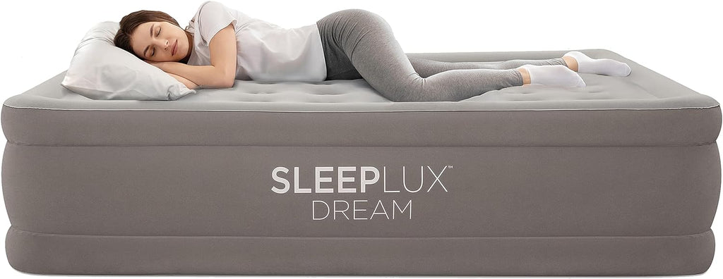 SLEEPLUX Dream Luxury Queen Air Mattress - Dual Pump, 20” Double-High Design for Guests & Camping