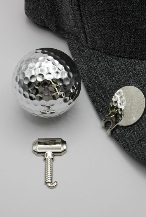 MULLIGAN HOOLIGAN The Hammer Golf Ball Marker + Magnetic Hat Clip Premium Metal Marker with Built-In Magnet, Strong Magnetic Hold, Durable & Lightweight Golf Accessory