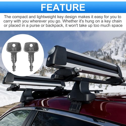 Hugexpen N171 Key Replacement for Thule Rack Core, Key Cylinder for Bike Rack Lock, Roof Cargo Lock, Roof Rack Locks, Cross Bars, Towers, Ski Rack Etc