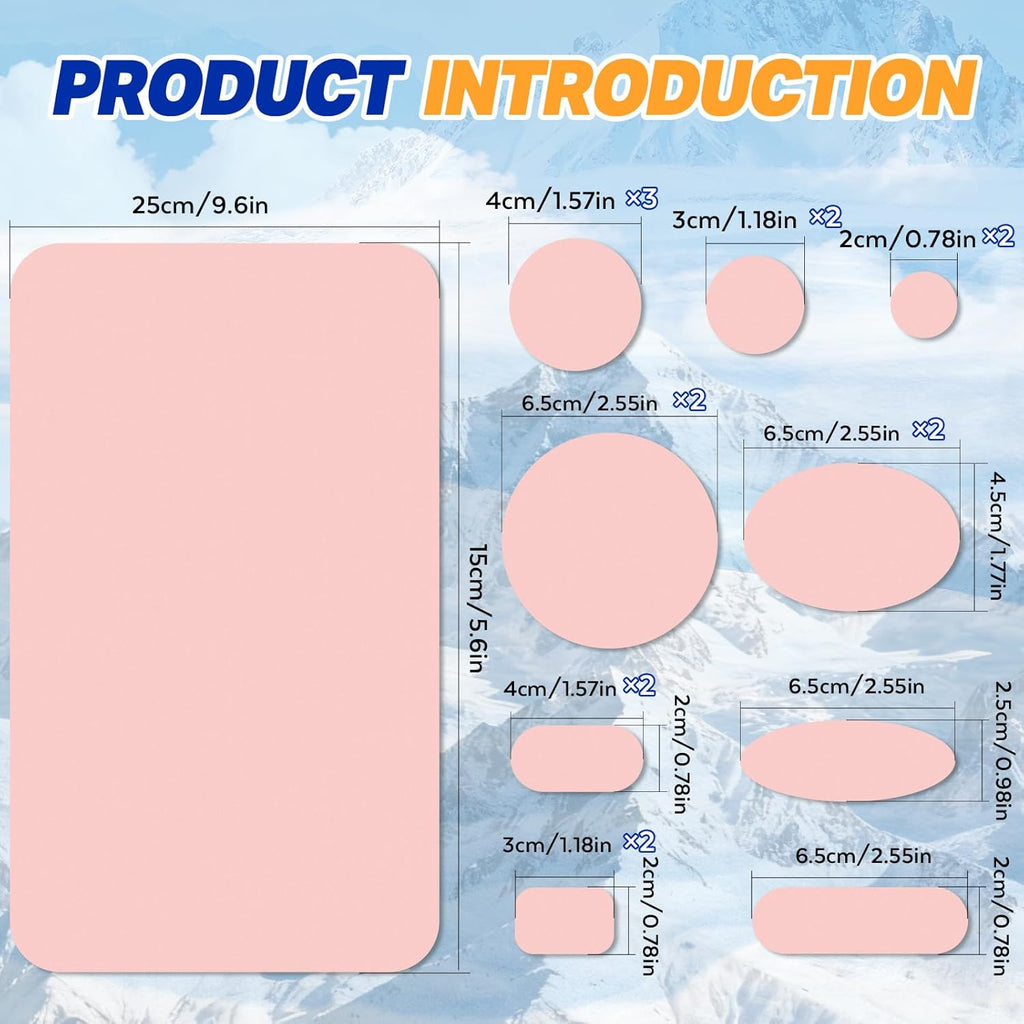 OAZ Down Jacket Repair Patch Kit - 35 Pre-Cut Self-Adhesive Nylon Patches | Waterproof & Lightweight (Pink)