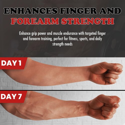 Adjustable Grip Strength Trainer Hand Gripper for Grip Strength, Forearm & Wrist Strengthener, Hand Exerciser for Strength Training & Therapy 11-220Lbs(5-100KG) | Red