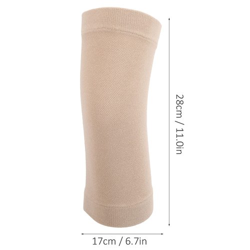 Alomejor Knee Sleeves, Pure Cotton 2pcs Compression Knee Sleeve Cotton Seamless Knee Brace Support for Adults