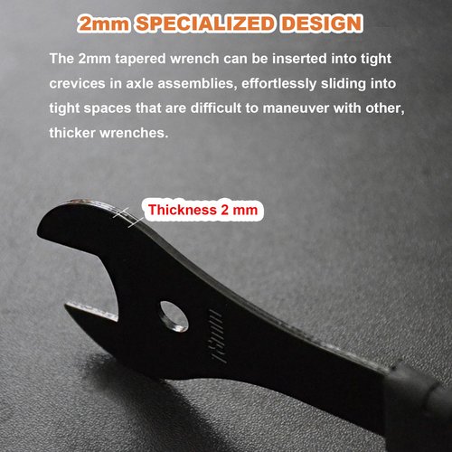 SONZUIA Bicycle Cone Wrench Set Tool (13, 14, 15, 16, 17, 18, 19mm), Bike Cone Spanner Set, Wheel Hub Axle Nut Install Remover (13-14-15-16mm)
