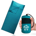 Ultralight Sleeping Bag Liner, 9.8oz Satin Sleep Sack, Comfy Breathable & Cooling & Silky Soft liner, Travel Sheets & Adult Sleep Sack with 2 Way Zipper, Ideal for Backpacking, Hotel, Camping, Hostels