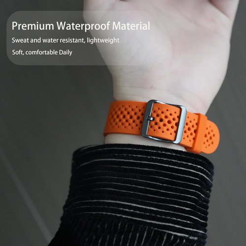 Lamshaw Compatible for AT&T AmiGo Jr Watch Bands, Sport Desgined Silicone band with Metal Buckl Compatible for amiGo Jr Watch (Orange)