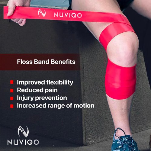 Muscle Floss Bands (Pack of 2) - Compression Bands - Mobility and Recovery Bands for Improving Movement, Increasing Circulation & Reducing Soreness