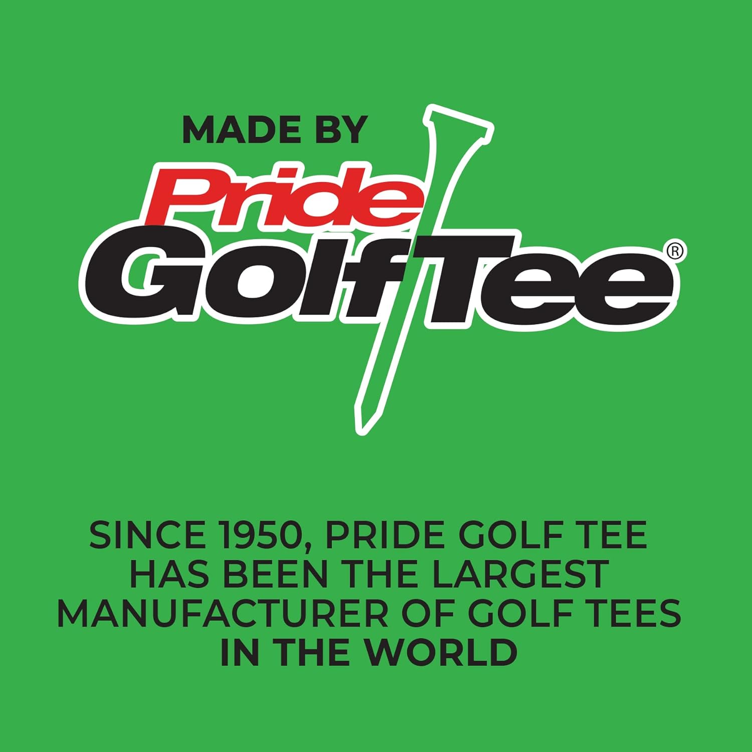 Pride Golf Tee - Deluxe 2-1/8 Inch Golf Tees | 50 Count Bag for Optimal Performance