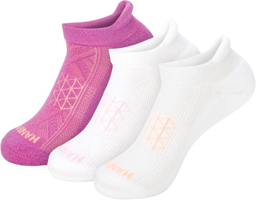 Hanes No Show Running Socks - Breathable Tab Design for Comfort | 4-Pack