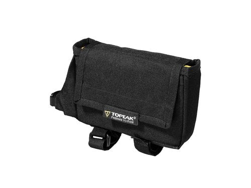 Topeak TriBag Frame Bike Bag (Large) – Top Tube Mounted Storage Pouch with Padded Main Compartment, Dual Side Pockets, and Secure Strap System for Easy Access on the Go