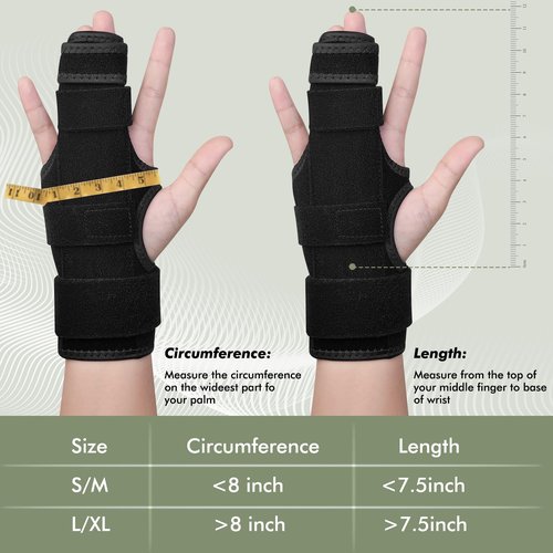 EDNYZAKRN Trigger Finger Splint, 2 Finger Brace for Index, Middle, Ring, Pinky Finger, Treatment for Hand Fractures, Arthritis (L/XL, Right)
