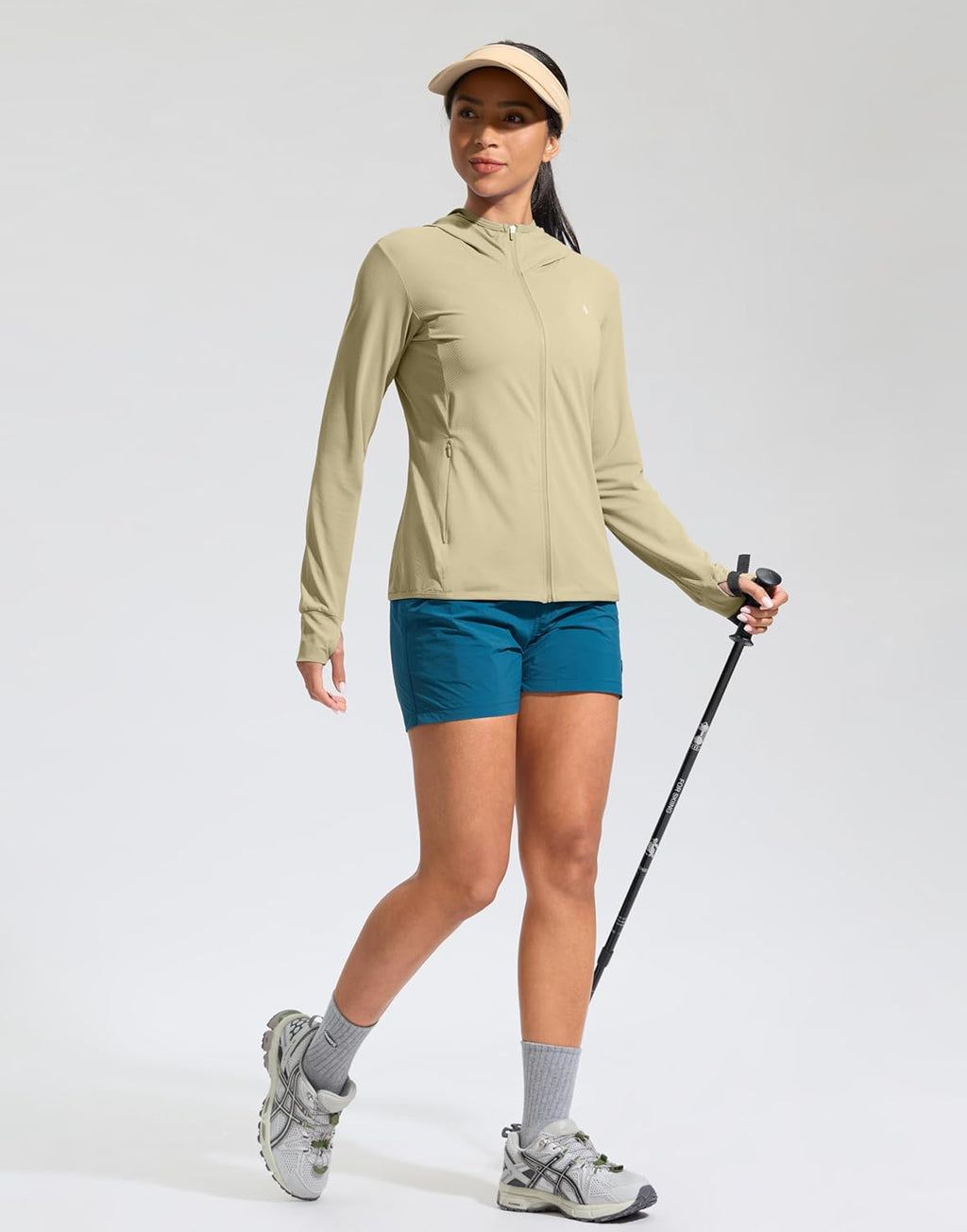 Soothfeel Women's Sun Protection Hoodie Jacket - Lightweight UPF 50+ Long Sleeve with Pocket for Outdoor Hiking