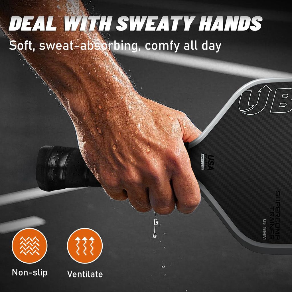 Pickleball Paddle, Carbon Fiber Pickleball Paddle | 16MM Thick Face with Cushion Grip, Enhanced Spin Control & Power - Pickle Ball Rackets for Adults, Indoor/Outdoor