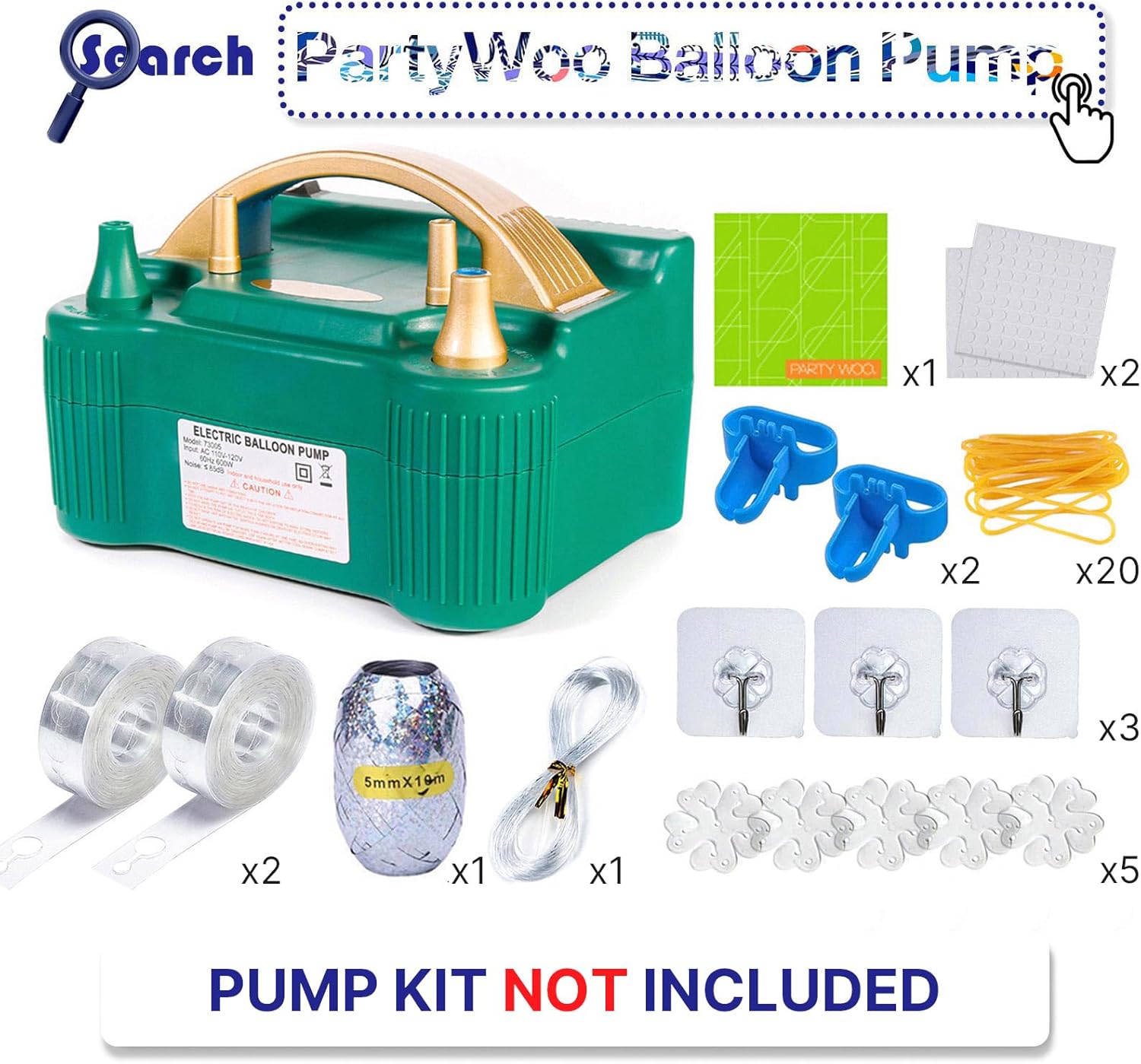 PartyWoo Black Balloons - 140-Piece Arch Kit with Various Sizes for Baby Showers, Birthdays & Anniversaries