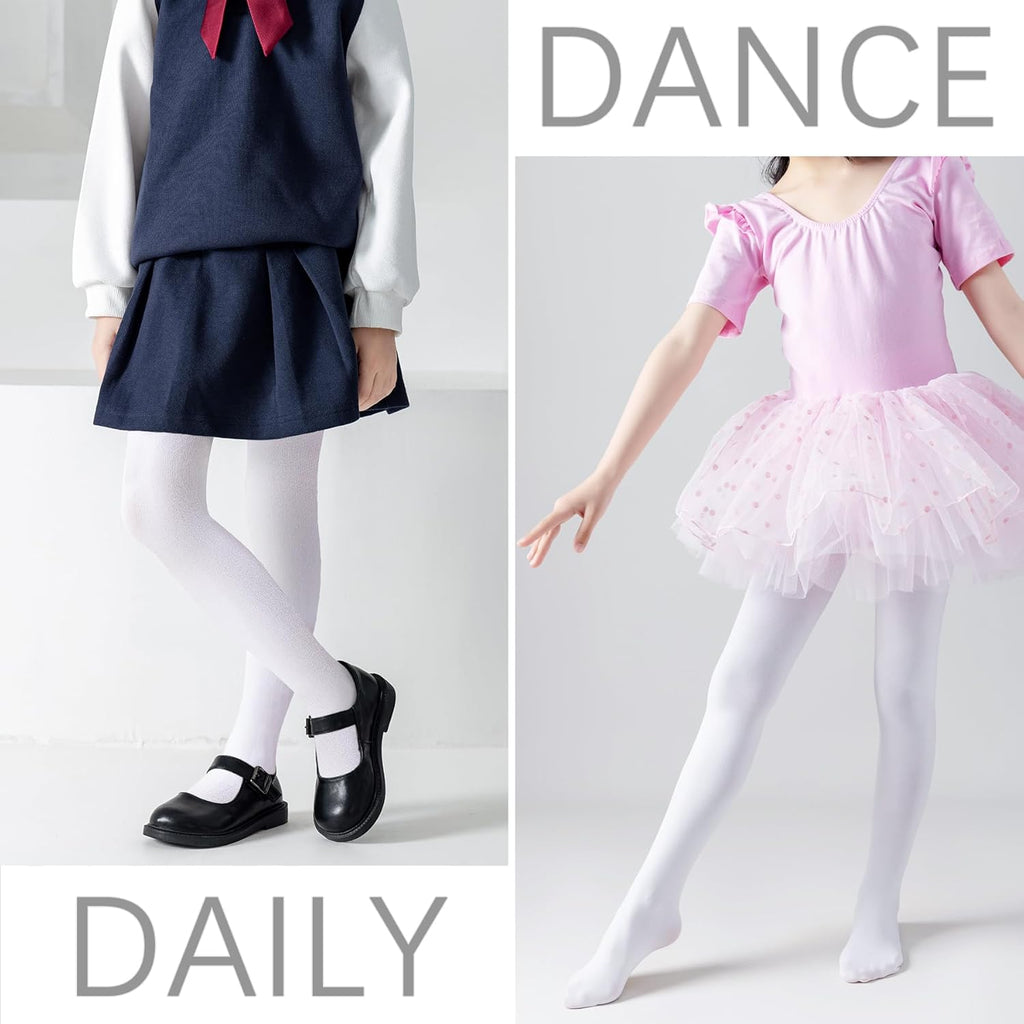 Skiennix Ballet Tights for Girls - Soft Microfiber Footed Leggings | Comfortable Dance Wear