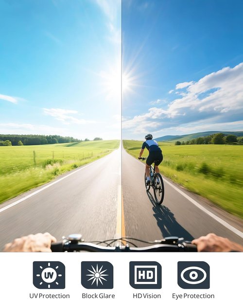 KALIYADI Polarized Sunglasses - UV400 Protection Sports Glasses for Men | Ideal for Cycling & Running