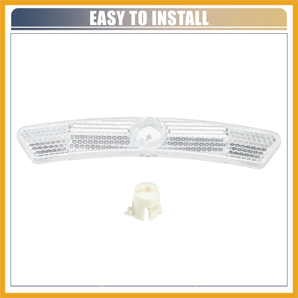 Partuto Bike Reflectors 5"x0.79"x0.47" Bike Warning Reflector White 1 Pair Replacement