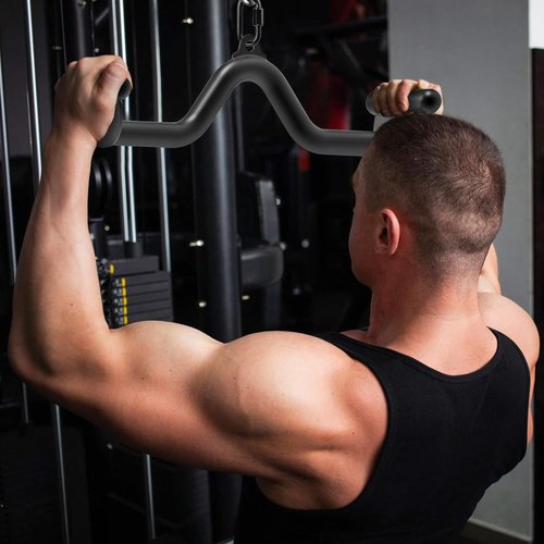 Kipika LAT Pull Down Bars - Versatile Cable Machine Attachment Set for Back Strength Training | 12" to 32" Sizes