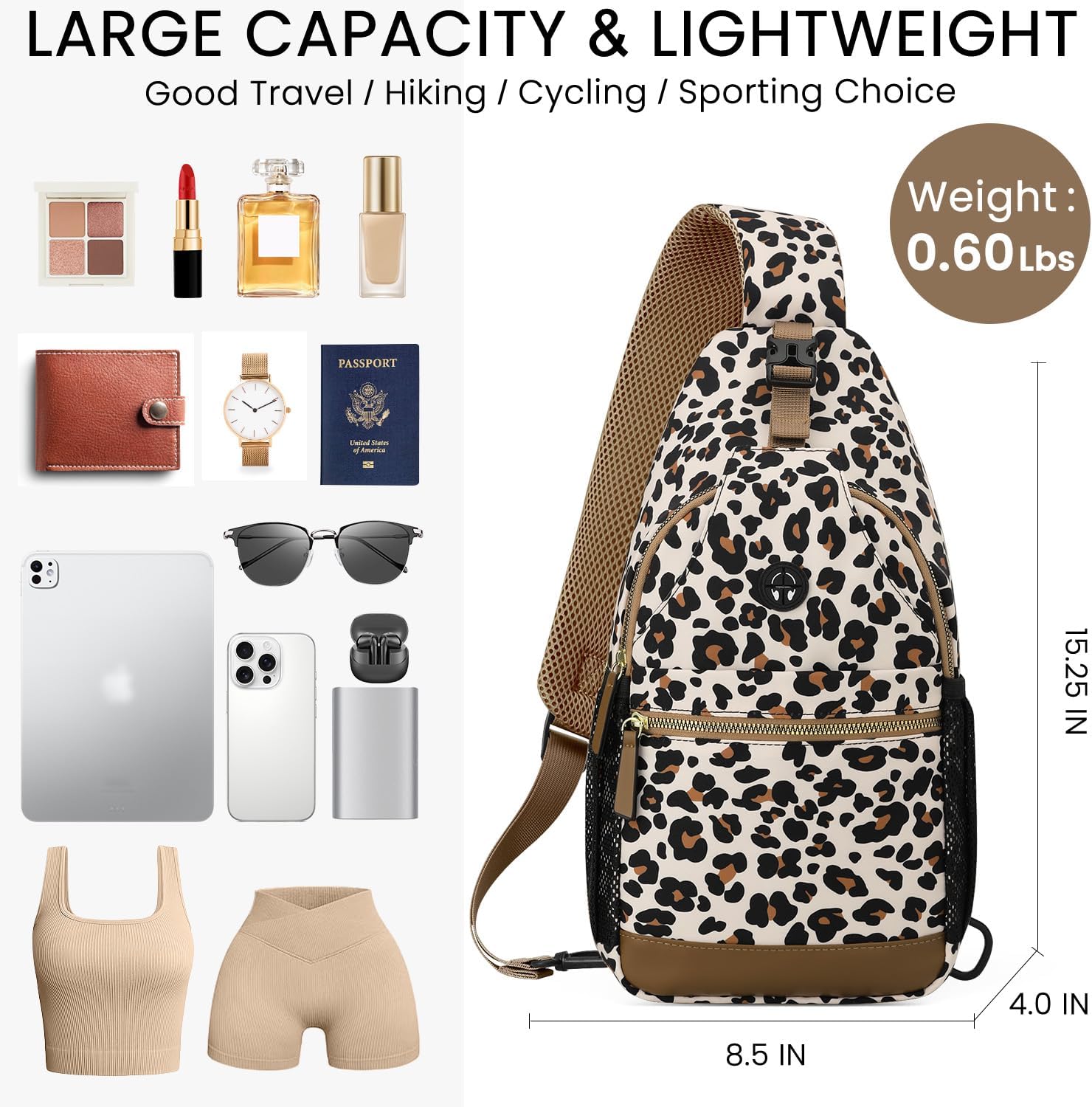 Skiennix Small Crossbody Bag - Versatile Sling Backpack for Travel | Casual Design for Men & Women