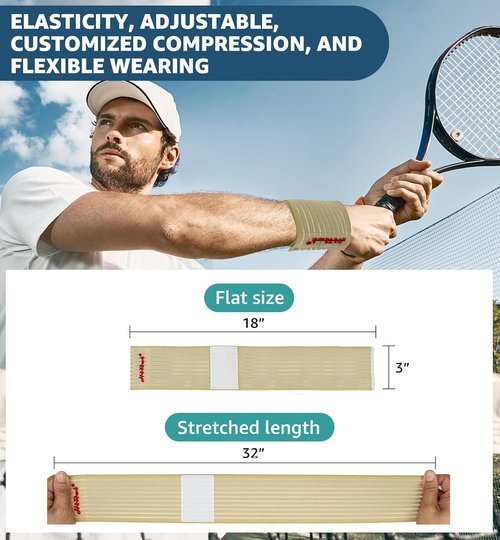 HiRui 2-Pack High-Elastic Wrist Support Straps Wrist Compression Bandage - Wrist Wraps Wristbands for Carpal Tunnel Arthritis Tendonitis Weightlifting Tennis Basketball - Breathable Soft (Beige)