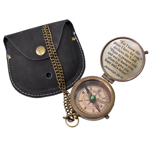 A S Handicrafts For I Know The Plans Engraved Compass For Confirmation Gifts, Baptism Gifts, Best Easter, Christian Gifts For Men, Catholic Gifts, Birthday Gifts, s Jeremiah 29 11