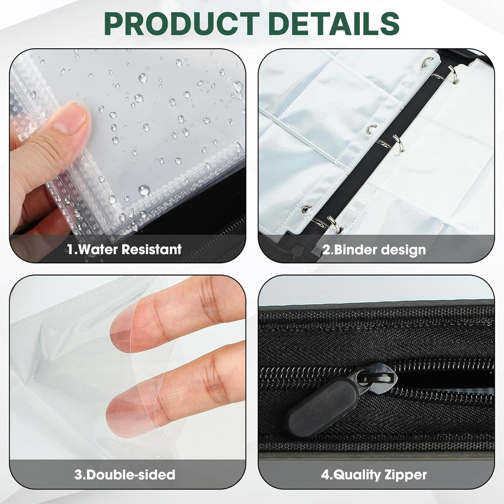 Trading Card Binder by [Brand Name] - 12 Pocket Collection Album for 960 Cards | Premium Green Holder for TCG/PM/MTG