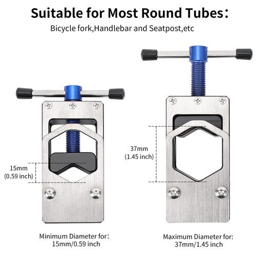 PACYTION Bike Saw Guide for Road Mountain Bike Fork Steerer, Seat Post, Bicycle Handlebar, Adjustable Cut Saw Guide for Cutting