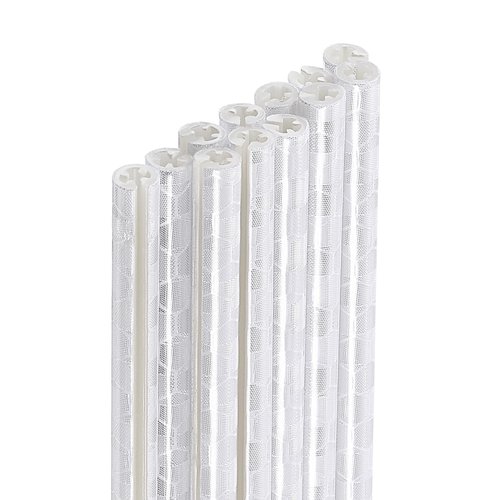 HARFINGTON 36pcs Bike Reflective Spoke Skins 0.2" Plastic Bicycle Spoke Reflectors Spoke Covers Trim Wrap Wheel 360°Visibility for Road Mountain Bike Motorcycles Decoration, White