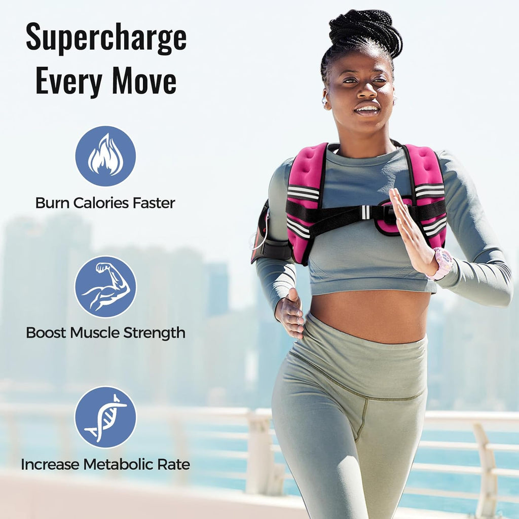 Zeerun Weighted Vest - Adjustable & Comfortable Rucking Vest for Walking, Running & Strength Training