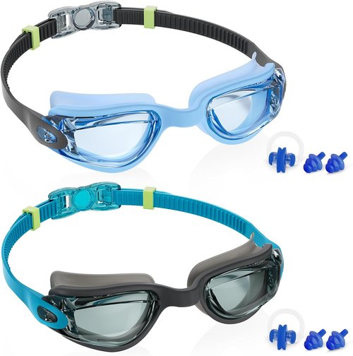 Aegend Swim Goggles - Anti-Fog & UV Protection for Kids Ages 3-14 | Comfortable Fit for Swimming