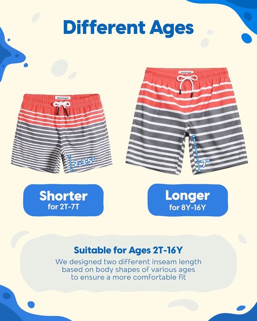 Maamgic Boys Swim Trunks - Stylish Toddler Bathing Suit | Comfortable Swim Shorts for Little Boys