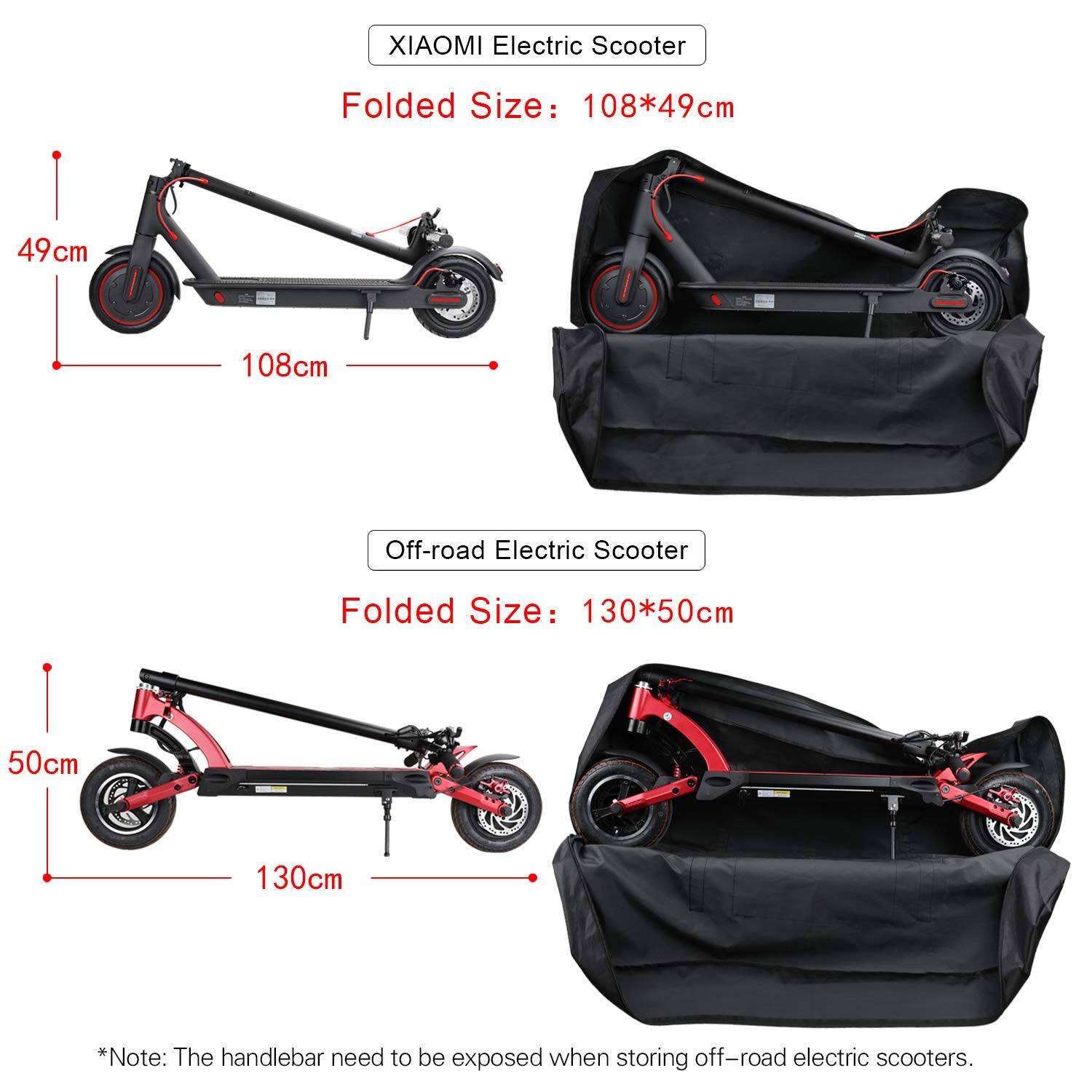 Rhinowalk Electric Scooter Carrying & Storage Bag – Portable Transport Solution for E-Scooters, Essential Electric Scooter Accessories