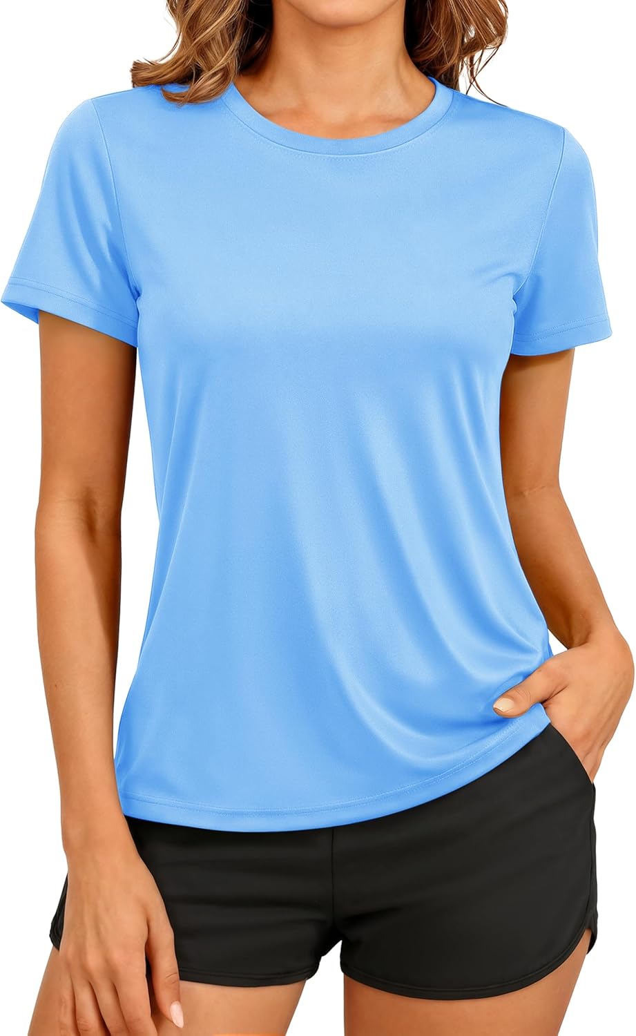 TACVASEN Women's Athletic Workout Shirt - Quick Dry, UPF 50+ Sun Protection Gym Tee - Perfect for Running