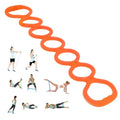 Orange 7-Loop Adjustable Resistance Band Set for Home Workouts – Non-Slip Rubber, Full-Body Fitness