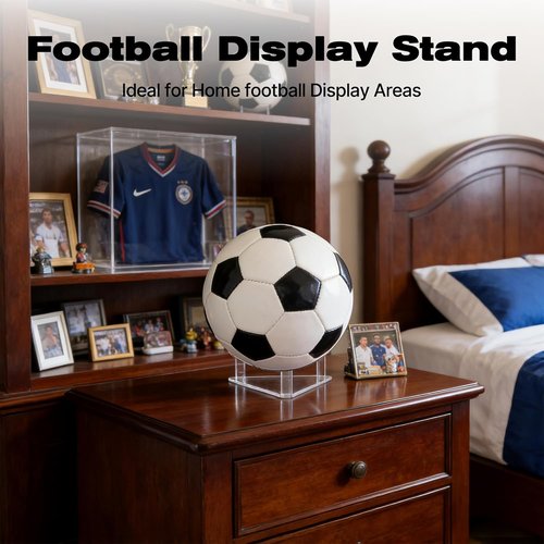 Acrylic Football Display Stand - 3 Pcs Set for Storing & Showcasing Basketballs, Soccer Balls, & More