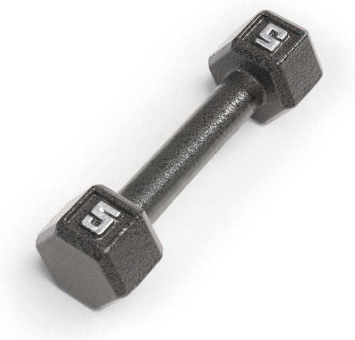 Marcy Cast Iron Hex Dumbbells - Durable Weight Options from 3-lb to 100-lb | Sold Individually