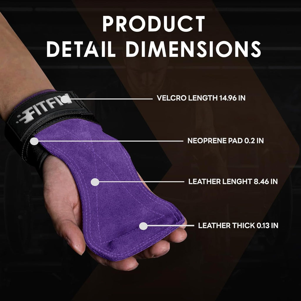 Regine Switzerland Weight Lifting Wrist Straps - Double Leather with Neoprene Padding for Men & Women
