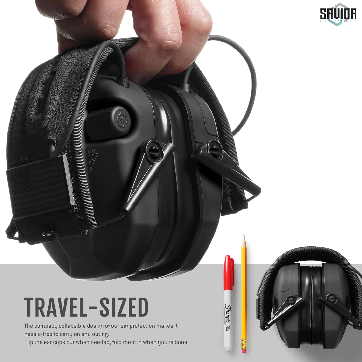 Savior Equipment Apollo Electronic Earmuffs - Noise Cancelling Headset with Gel Ear Pads, 24dB NRR