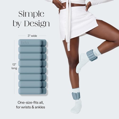 Bala Bangles Adjustable Wrist & Ankle Weights - Soft Silicone for Pilates, Yoga & Home Workouts