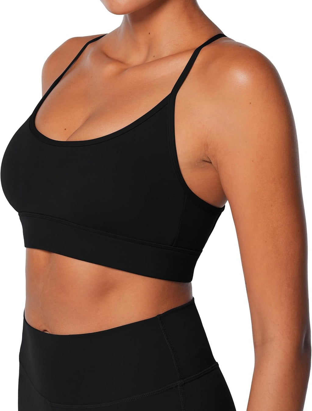 Sunzel Sports Bra - Criss-Cross Open Back Adjustable Strappy Design | Padded Yoga Bra for Women