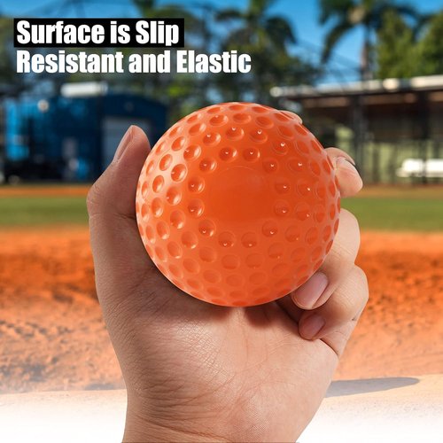 Baseballs 12 Pack - Dimpled 9-Inch Pitching Machine Baseballs for Hitting & Fielding Practice
