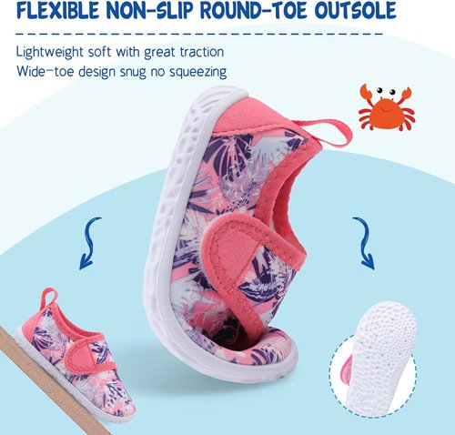 LeIsfIt Toddler Water Shoes - Breathable Quick-Dry Aqua Socks for Kids | Perfect for Beach & Pool
