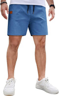 COOFANDY Men's Casual Cotton Shorts - Lightweight 5-Inch Drawstring Beach & Golf Shorts